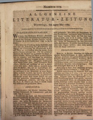 Allgemeine Literatur-Zeitung (Literarisches Zentralblatt für Deutschland) Dienstag 24. Mai 1785