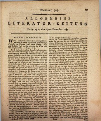 Allgemeine Literatur-Zeitung (Literarisches Zentralblatt für Deutschland) Freitag 23. Dezember 1785