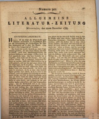 Allgemeine Literatur-Zeitung (Literarisches Zentralblatt für Deutschland) Mittwoch 28. Dezember 1785