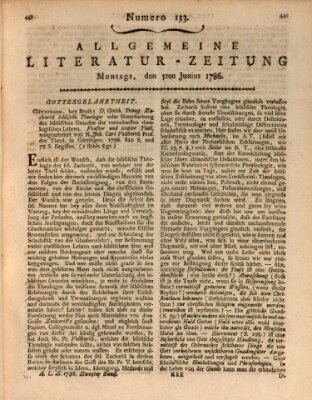 Allgemeine Literatur-Zeitung (Literarisches Zentralblatt für Deutschland) Montag 5. Juni 1786