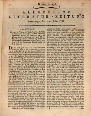 Allgemeine Literatur-Zeitung (Literarisches Zentralblatt für Deutschland) Dienstag 25. Juli 1786