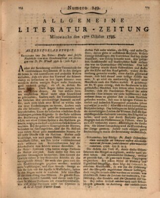 Allgemeine Literatur-Zeitung (Literarisches Zentralblatt für Deutschland) Mittwoch 18. Oktober 1786