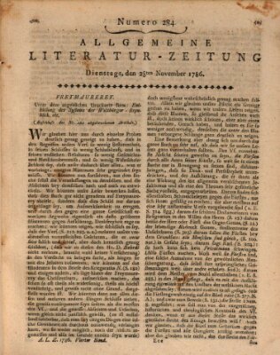 Allgemeine Literatur-Zeitung (Literarisches Zentralblatt für Deutschland) Dienstag 28. November 1786