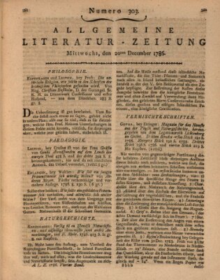 Allgemeine Literatur-Zeitung (Literarisches Zentralblatt für Deutschland) Mittwoch 20. Dezember 1786