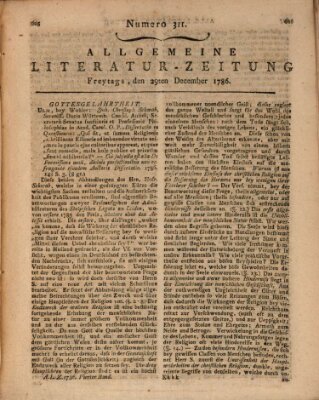 Allgemeine Literatur-Zeitung (Literarisches Zentralblatt für Deutschland) Freitag 29. Dezember 1786