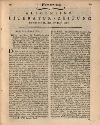 Allgemeine Literatur-Zeitung (Literarisches Zentralblatt für Deutschland) Samstag 5. Mai 1787