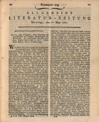 Allgemeine Literatur-Zeitung (Literarisches Zentralblatt für Deutschland) Montag 7. Mai 1787