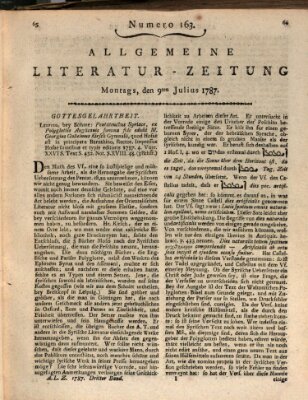 Allgemeine Literatur-Zeitung (Literarisches Zentralblatt für Deutschland) Montag 9. Juli 1787