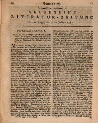 Allgemeine Literatur-Zeitung (Literarisches Zentralblatt für Deutschland) Donnerstag 26. Juli 1787