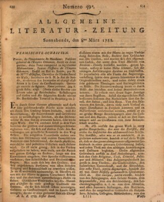 Allgemeine Literatur-Zeitung (Literarisches Zentralblatt für Deutschland) Samstag 8. März 1788