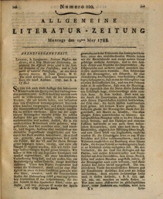 Allgemeine Literatur-Zeitung (Literarisches Zentralblatt für Deutschland) Montag 19. Mai 1788