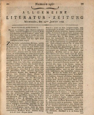 Allgemeine Literatur-Zeitung (Literarisches Zentralblatt für Deutschland) Mittwoch 18. Juni 1788