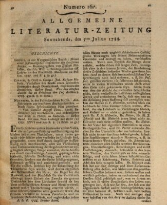 Allgemeine Literatur-Zeitung (Literarisches Zentralblatt für Deutschland) Samstag 5. Juli 1788