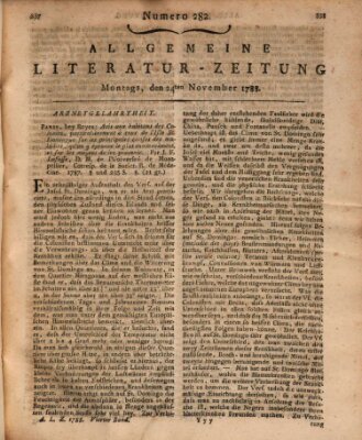 Allgemeine Literatur-Zeitung (Literarisches Zentralblatt für Deutschland) Montag 24. November 1788