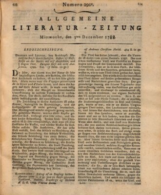 Allgemeine Literatur-Zeitung (Literarisches Zentralblatt für Deutschland) Mittwoch 3. Dezember 1788