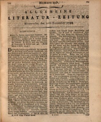 Allgemeine Literatur-Zeitung (Literarisches Zentralblatt für Deutschland) Mittwoch 10. Dezember 1788