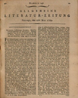 Allgemeine Literatur-Zeitung (Literarisches Zentralblatt für Deutschland) Freitag 15. Mai 1789