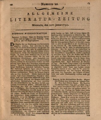 Allgemeine Literatur-Zeitung (Literarisches Zentralblatt für Deutschland) Mittwoch 20. Januar 1790