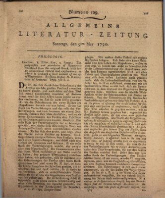 Allgemeine Literatur-Zeitung (Literarisches Zentralblatt für Deutschland) Sonntag 9. Mai 1790