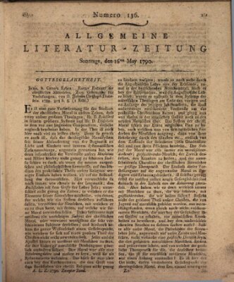 Allgemeine Literatur-Zeitung (Literarisches Zentralblatt für Deutschland) Sonntag 16. Mai 1790