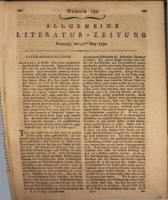 Allgemeine Literatur-Zeitung (Literarisches Zentralblatt für Deutschland) Sonntag 30. Mai 1790