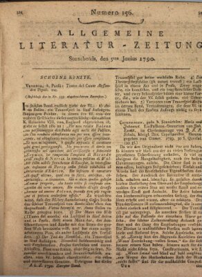 Allgemeine Literatur-Zeitung (Literarisches Zentralblatt für Deutschland) Samstag 5. Juni 1790