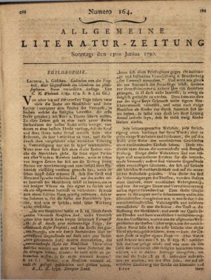 Allgemeine Literatur-Zeitung (Literarisches Zentralblatt für Deutschland) Sonntag 13. Juni 1790