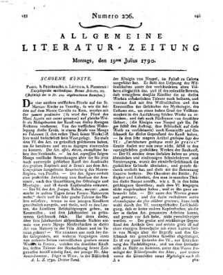 Allgemeine Literatur-Zeitung (Literarisches Zentralblatt für Deutschland) Montag 19. Juli 1790