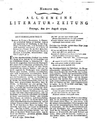 Allgemeine Literatur-Zeitung (Literarisches Zentralblatt für Deutschland) Freitag 6. August 1790