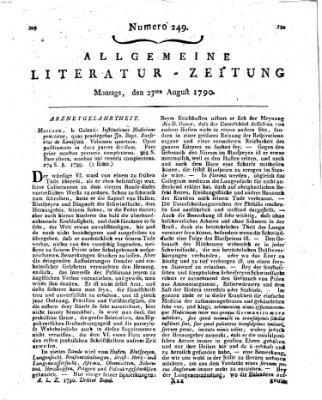 Allgemeine Literatur-Zeitung (Literarisches Zentralblatt für Deutschland) Montag 23. August 1790