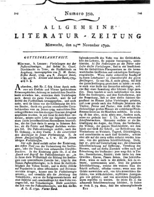 Allgemeine Literatur-Zeitung (Literarisches Zentralblatt für Deutschland) Mittwoch 24. November 1790