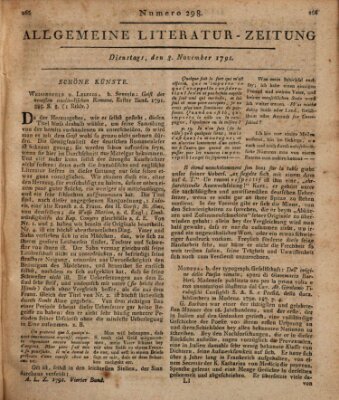 Allgemeine Literatur-Zeitung (Literarisches Zentralblatt für Deutschland) Dienstag 8. November 1791