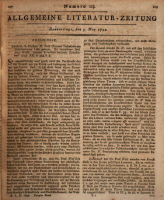 Allgemeine Literatur-Zeitung (Literarisches Zentralblatt für Deutschland) Donnerstag 3. Mai 1792