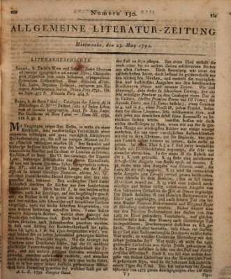 Allgemeine Literatur-Zeitung (Literarisches Zentralblatt für Deutschland) Mittwoch 23. Mai 1792