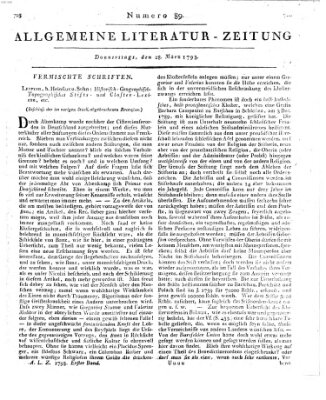 Allgemeine Literatur-Zeitung (Literarisches Zentralblatt für Deutschland) Donnerstag 28. März 1793