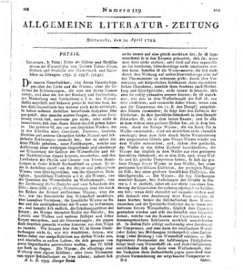 Allgemeine Literatur-Zeitung (Literarisches Zentralblatt für Deutschland) Mittwoch 24. April 1793