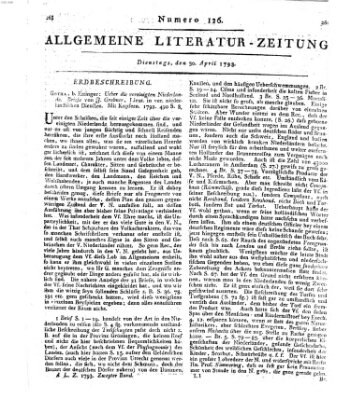 Allgemeine Literatur-Zeitung (Literarisches Zentralblatt für Deutschland) Dienstag 30. April 1793