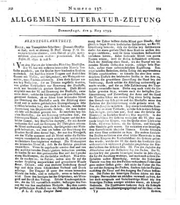 Allgemeine Literatur-Zeitung (Literarisches Zentralblatt für Deutschland) Donnerstag 9. Mai 1793