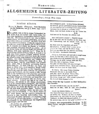 Allgemeine Literatur-Zeitung (Literarisches Zentralblatt für Deutschland) Donnerstag 30. Mai 1793