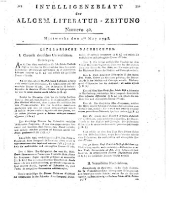 Allgemeine Literatur-Zeitung (Literarisches Zentralblatt für Deutschland) Mittwoch 1. Mai 1793