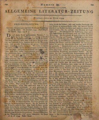 Allgemeine Literatur-Zeitung (Literarisches Zentralblatt für Deutschland) Montag 10. März 1794