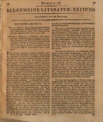 Allgemeine Literatur-Zeitung (Literarisches Zentralblatt für Deutschland) Donnerstag 29. Mai 1794