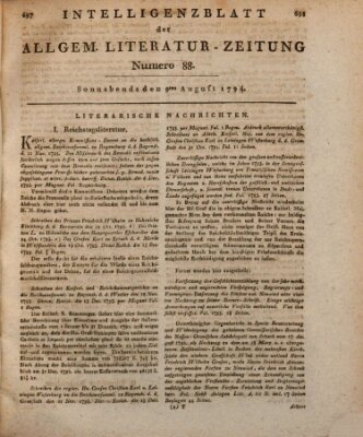 Allgemeine Literatur-Zeitung (Literarisches Zentralblatt für Deutschland) Samstag 9. August 1794