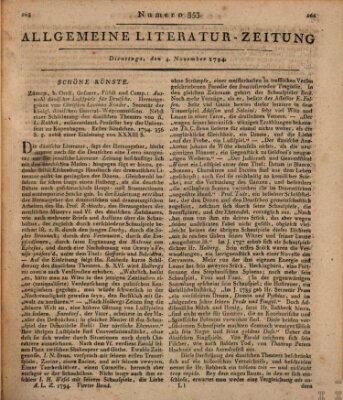 Allgemeine Literatur-Zeitung (Literarisches Zentralblatt für Deutschland) Dienstag 4. November 1794