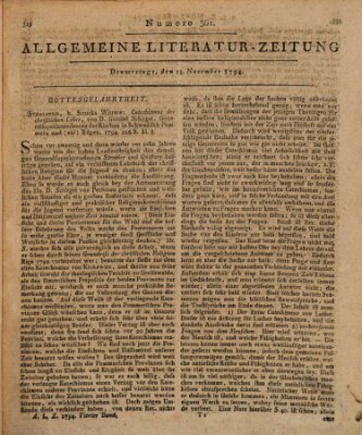 Allgemeine Literatur-Zeitung (Literarisches Zentralblatt für Deutschland) Donnerstag 13. November 1794