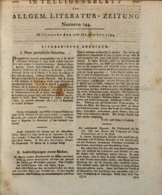 Allgemeine Literatur-Zeitung (Literarisches Zentralblatt für Deutschland) Mittwoch 17. Dezember 1794