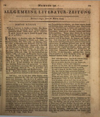 Allgemeine Literatur-Zeitung (Literarisches Zentralblatt für Deutschland) Donnerstag 26. März 1795