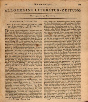 Allgemeine Literatur-Zeitung (Literarisches Zentralblatt für Deutschland) Montag 11. Mai 1795