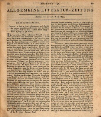 Allgemeine Literatur-Zeitung (Literarisches Zentralblatt für Deutschland) Mittwoch 20. Mai 1795