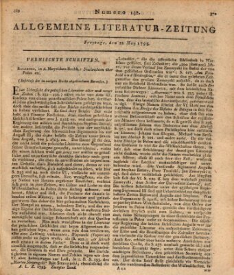 Allgemeine Literatur-Zeitung (Literarisches Zentralblatt für Deutschland) Freitag 22. Mai 1795